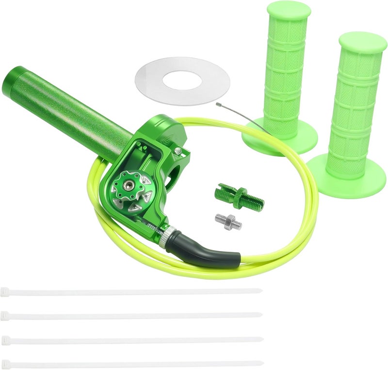 JXPANG Motorcycle Throttle Assembly,7/8" Quick Twist Throttle Grips with Throttle Cable Aluminum Alloy Universal for CRF KLX SSR TTR 110 125 150 250cc Dirt Pit Bike ATV Mini Bike - Image 1